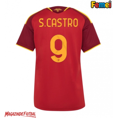 AS Roma Santiago Castro #9 Tricou Fotbal Replică 2026-27 Femei Acasa AS Roma Santiago Castro #9 Tricou Fotbal Replică 2026-27 Femei Acasa